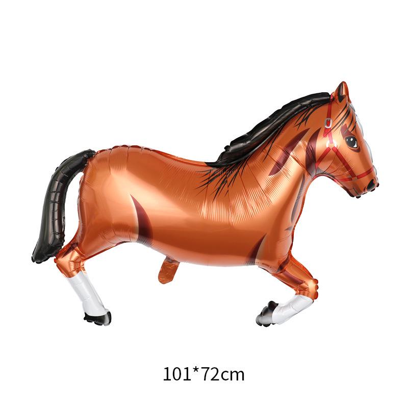 Galloping Horse Racing Festival Western Cowboy Hat & Boots Foil Balloon Set