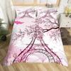 Vintage Eiffel Tower Duvet Cover Set Modern 3D Paris Theme Bedding Sets World Famous City Landscape Comforter Cover Quilt Cover9