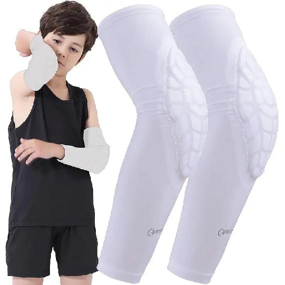 Kids Youth 5-15 Years Padded Arm Knee Sleeve Compression Leg Protective children football cycling protection knee pads equipment