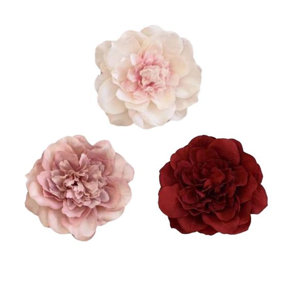 Dame Hårklemme 3D Blomsterdekor Sidepannelugg Hårnål Sommer Fotorekvisitter Tegneseriestil Hårnål Hårtilbehør