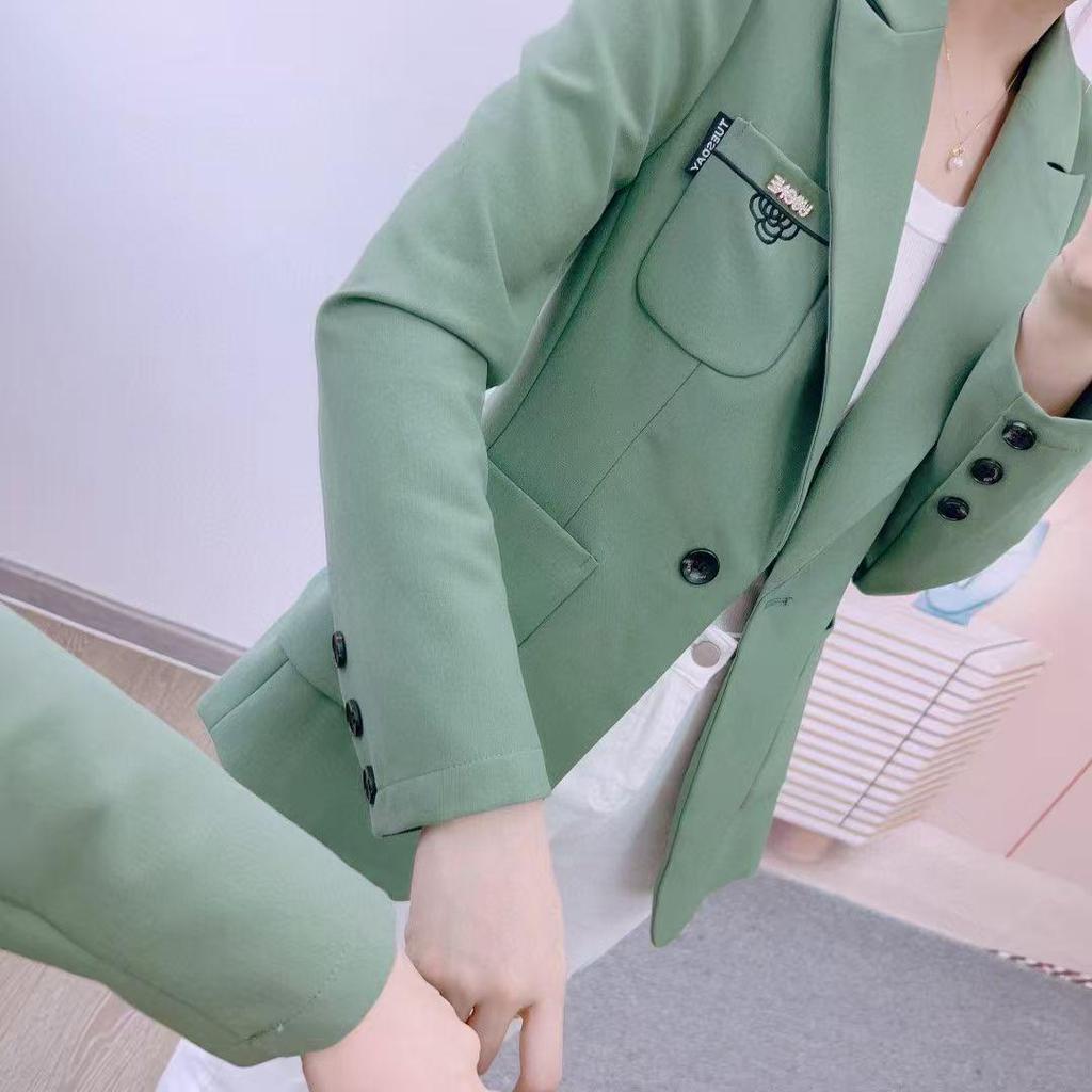 Ausverkauf Koreanischer Stil Schlankmachende Revers-Kurzanzugjacke für Frühling/Herbst