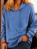 Casual Hooded Long Sleeve Pullover with Pocket Mesh Fabric Multicolour Womens Sweatshirt Daily Wear Comfortable Fit Trendy Versatile Style for Spring