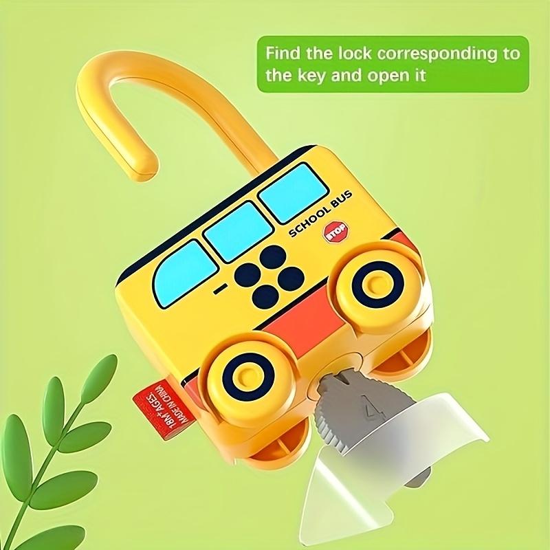 Interactive Car Activity Locks Educational Learning Toys With Locking Mechanism, Fine Motor Skills  Development, Safe Construction,