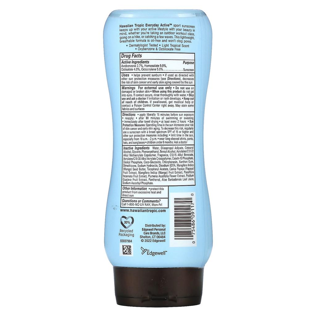 Everyday Active, Loción Protectora Solar Deportiva, Spf 50, Tropical Ligero, 236Ml(8 Onzas líquidas)