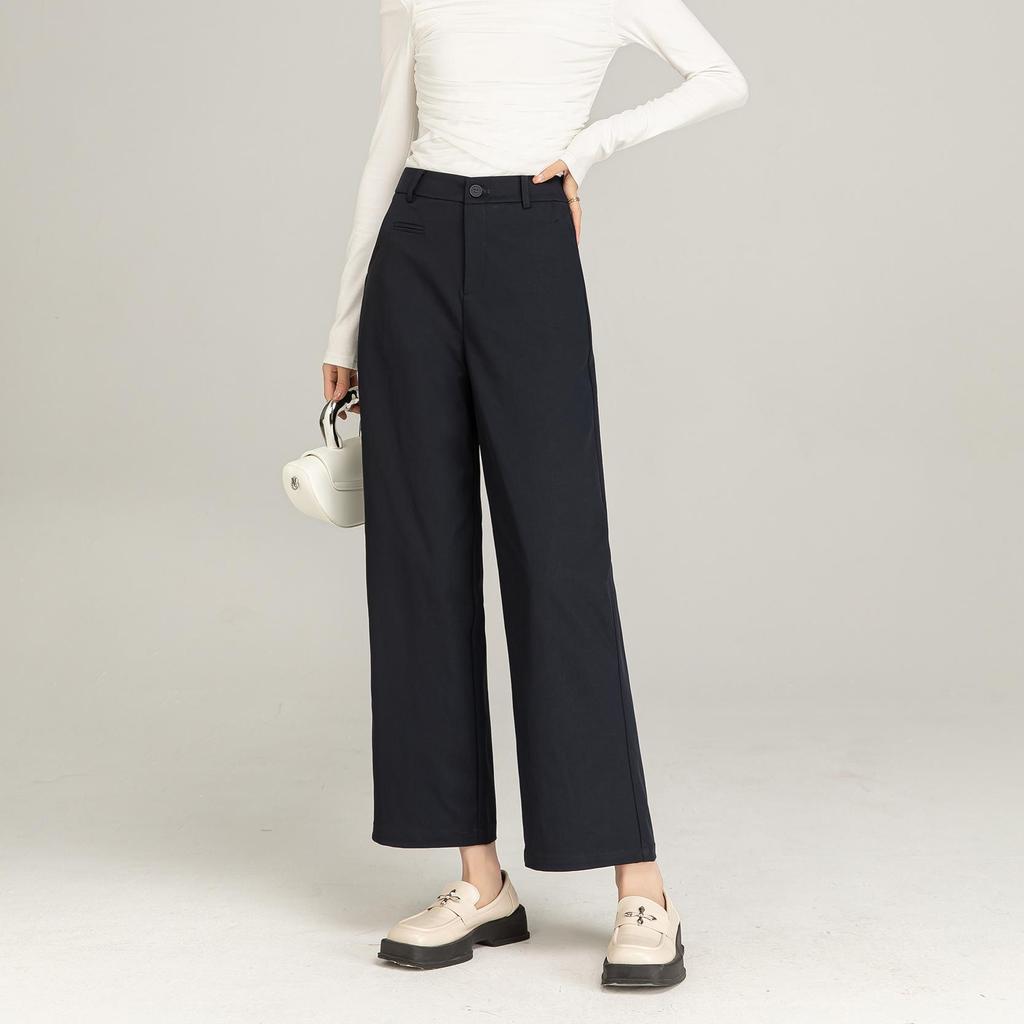 Shu Rou Te Protivráskové Kalhoty s Rovnou Nohavicí Volného Střihu Petite Vysoké a Štíhlé Vícebarevné