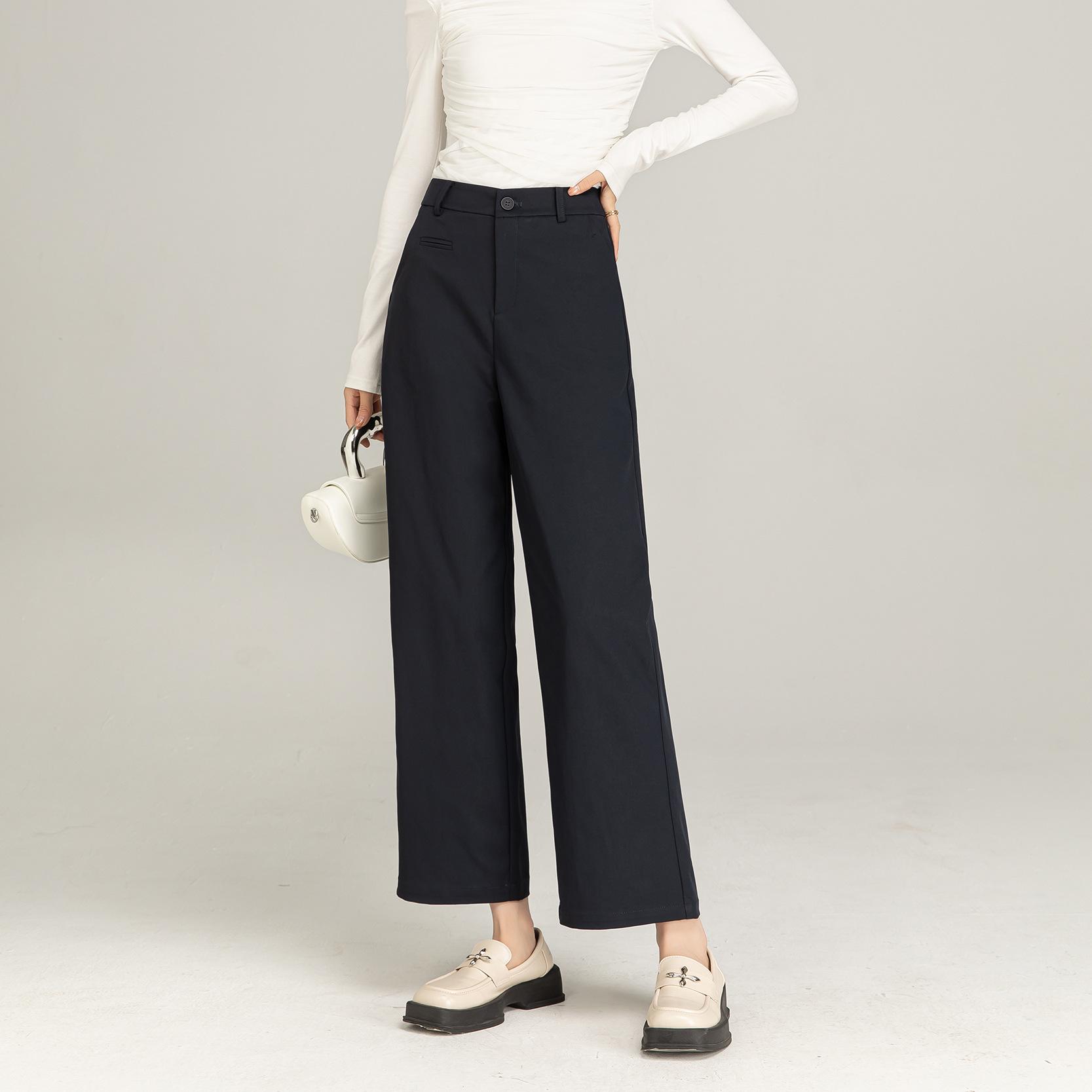 

Шу Роу Те Антивозрастные Брюки Прямого Кроя Свободного Покроя Маленького Роста Высокие и Стройные Разноцветные 27