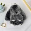 Frosted Bunny Plush Keychain 15cm Soft Faux Rabbit Fur Pendant for Bags Keys Cute Standing Stuffed Animal Adorable Birthday Gift for Girls Rabbit