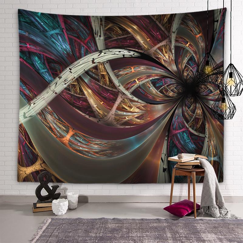 Tapiserie cu pisici colorate cu personalitate, tapiserie psihedelica geometrică, mandala, artă de perete, tapiserie hippie, boemă, decor acasă