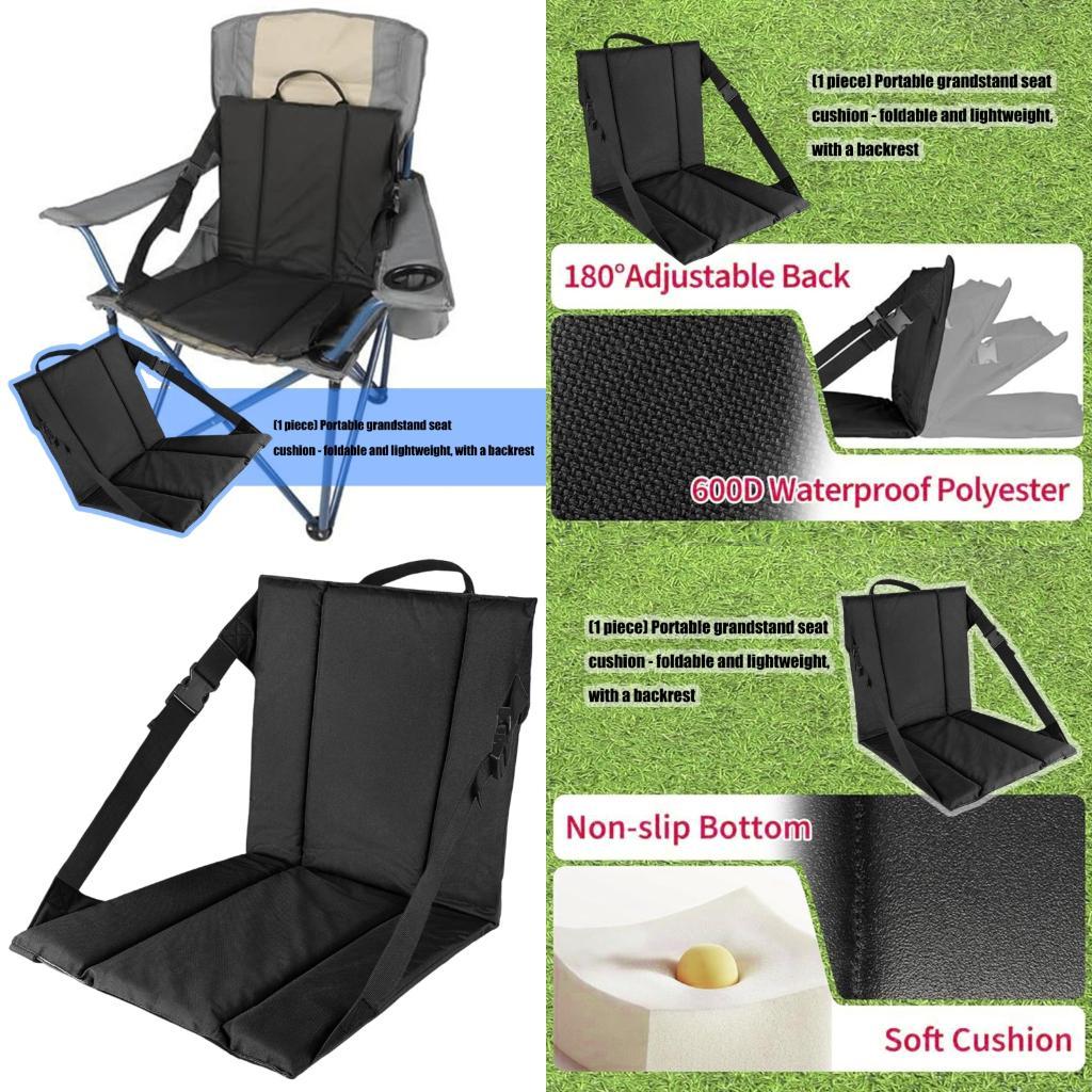 

Stadium Pad with Backrest Foldable Designs Waterproofs PU Leather Comfort for Outdoor Office Use X3UC CN