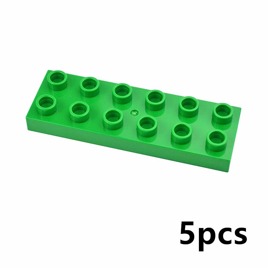 Big Size Duploes Building Blocks City Colorful Bulk Large Particle 2x2 2x4 Parts Assembled Thin Bricks Compatible Large Toy Gift