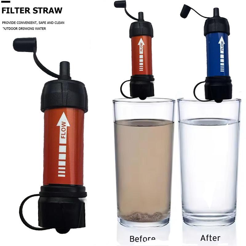Camping & Survival Emergency Outdoor Portable Water Filter for Hiking - Emergency & Disaster Purifies Water Source On-The-Go