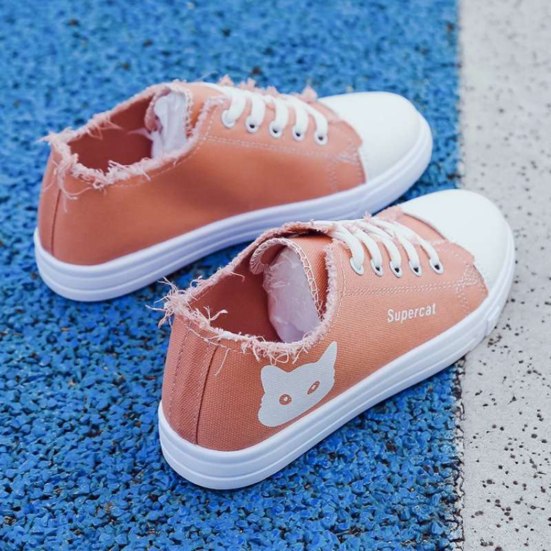 2025 spring new little white shoes female students versatile canvas shoes Korean version Harajuku board shoes cloth shoes running shoes
