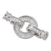 14k Gold-Filled T-Diamond Cubic Zirconia Pearl Buckle for DIY Jewelry & Sweater Chains