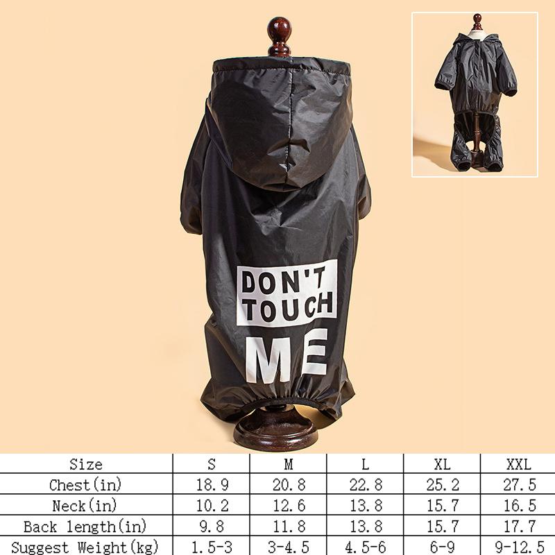 

Популярная одежда для собак, простой и модный плащ для четвероногих, водонепроницаемая и пылезащитная одежда для домашних животных, товары для животных M