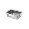 Stainless Steel Rectangular Container for Leftover Stackable Food Storage Bowl with Lid Multipurpose Lunch Holder