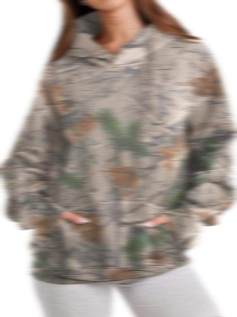 Autumn Unisex 3D Maple Leaf Print Hoodie with Patch Pockets