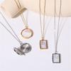 Customizable Pet Photo Album Necklace Elegant Pet Photo Album Pendant Neckchain Adornment for Daily Wear Dates Parties