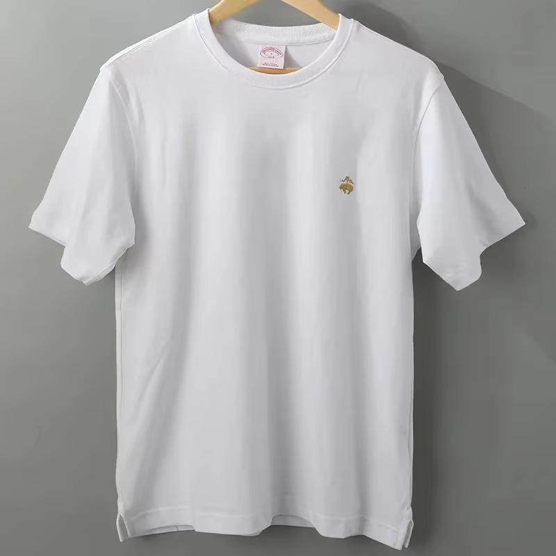 

Мужская футболка Бренд Футболка с коротким рукавом Одежда Brooks Brothers Дизайнерская футболка Женская хлопковая футболка Лето Высокое качество Топ 71240 4XL