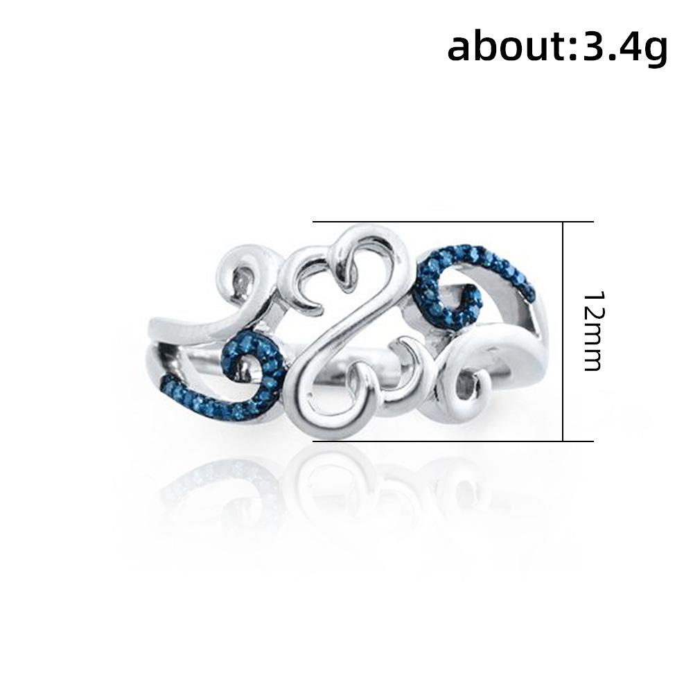 Wind Ethnic Style Hollow Carved Heart-Shaped Retro Ring, Jewelry