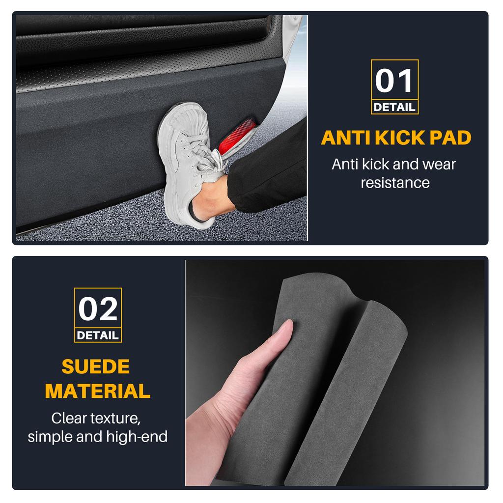 Door Anti-kick Pad For Subaru BRZ For Toyota GT86 2012-2020 Door Protective Pad Suede Stickers Mat Accessories