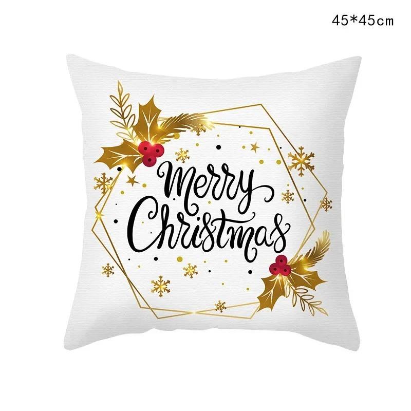 Christmas Themed Pillowcases Car Accessories Office Santa Claus Living Room Sofa Home Pillowcases