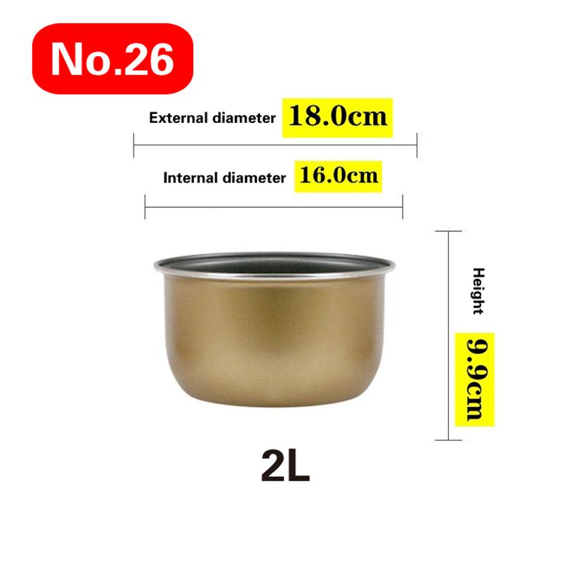 1.2L-4L Mini Household Car Electric Rice Cooker Liner Rice Cooker Cooking Electric Rice Cooker Liner Universal