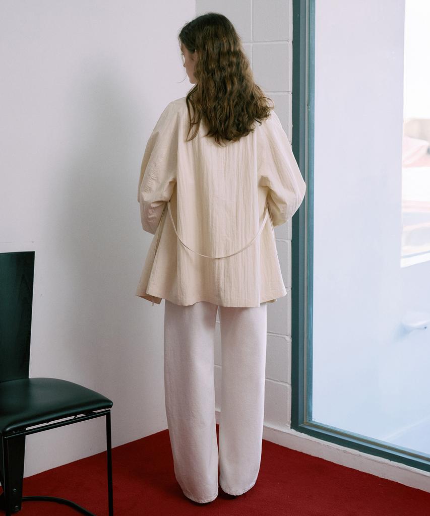 LAMEREI Light High-Neck Half Jacket[Lmbfspjk111]-Ivory