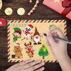 12PCs Christmas Stickers for Kids DIY Make a Face Cartoon Character Stickers Game for Xmas Crafts Activities Holiday Party gifts