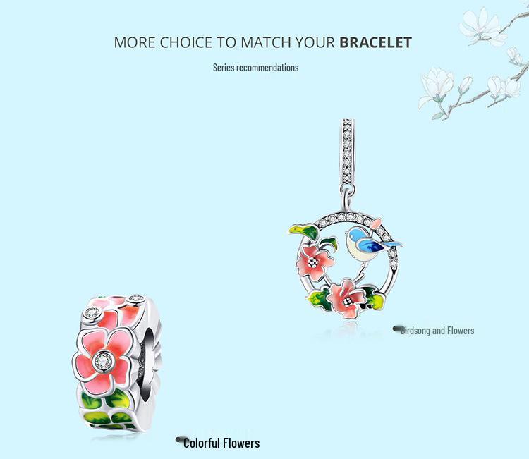 S925 Silver Blue Butterfly Beads - Romantic Spring DIY Accessory SCC1731