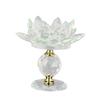Teelichthalter aus klarem Glas mit Lotusblüte, Kerzenständer mit Glassockel, Kerzenleuchter für Zuhause, Party-Dekoration, Esszimmer-Ornament