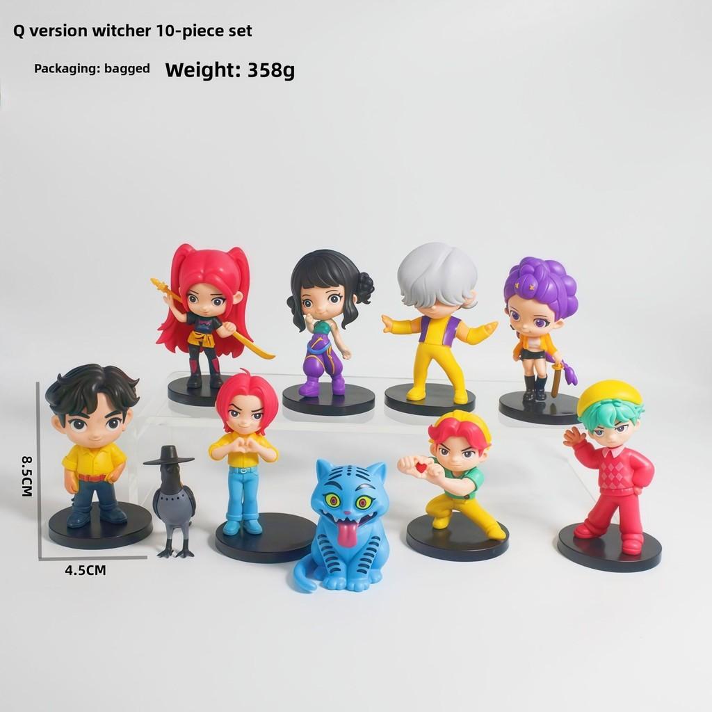Kpop Demon Hunters Pvc Figurine Collection Set, Perfect Ornament For Fans And Collectors Home Office Decor