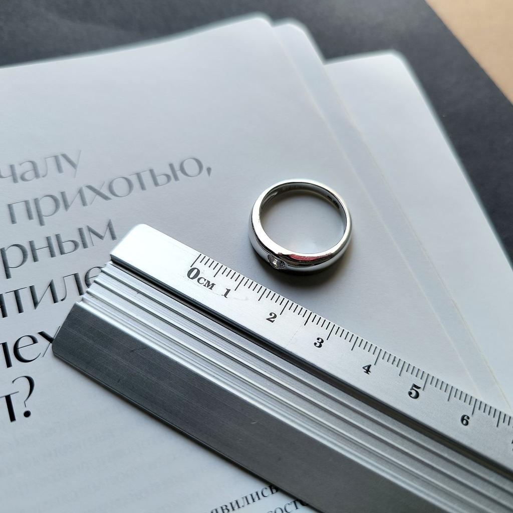 Silver Ring with Cubic Zirconia, Product Weight 3.88 G (2161165)