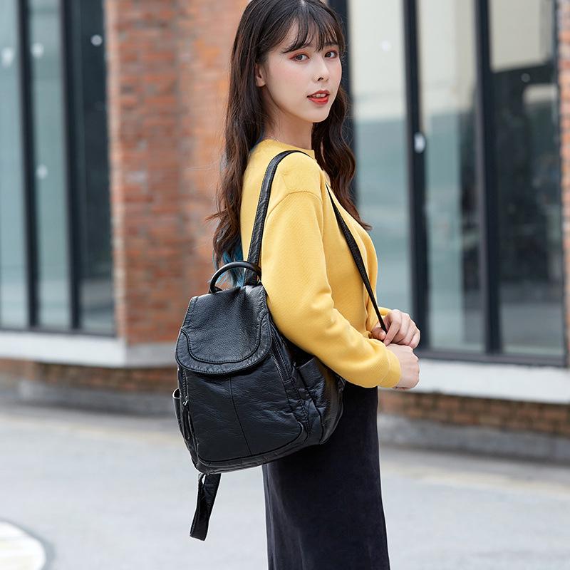 Women's 2025 Fashion Soft Leather Backpack - Versatile, Spacious, Casual & Stylish