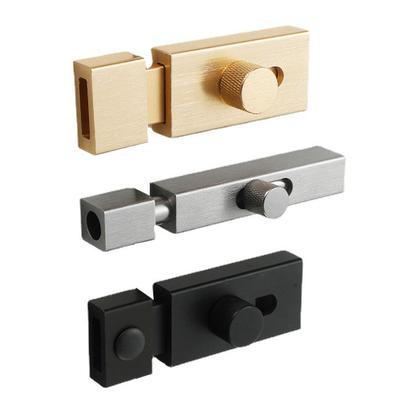 Door Lock Latch Punch-free Door Bolt Sliding Bolts Anti-theft Security Lock Aluminum Alloy Toilet Door Latch Gate Hardware