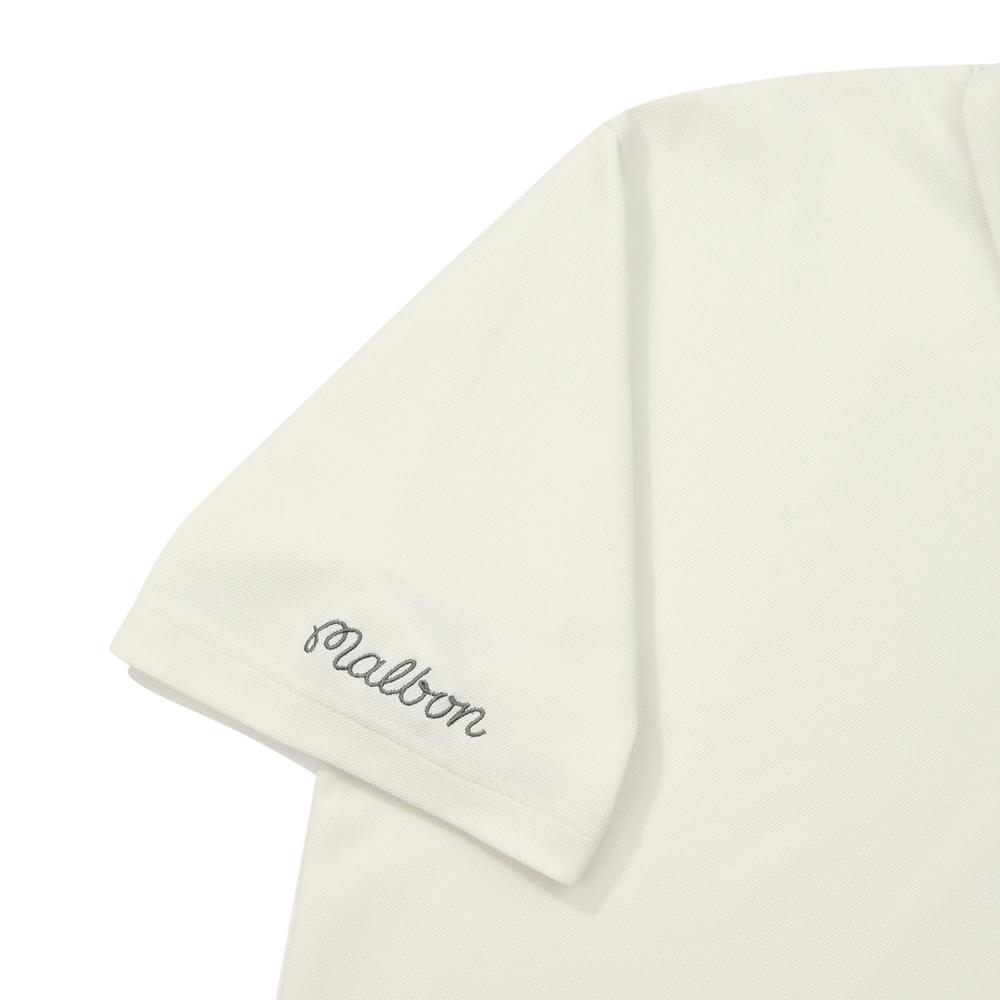 MALBON GOLF Bucket Point Short Sleeve T-Shirt Cream (Man)
