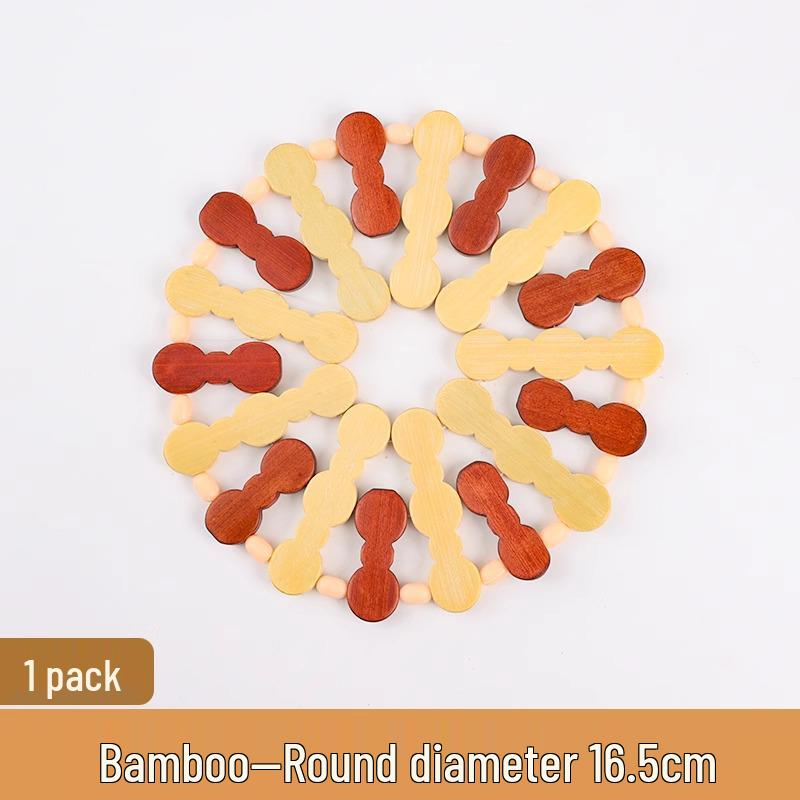 Бамбуковая термостойкая подставка под горячее и набор подставок