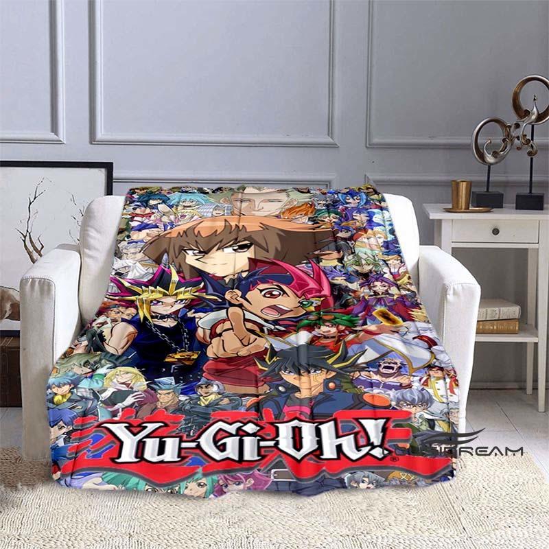 YuGiOh Anime  Cartoon Blanket  Ideal for Home Bedroom Sofa Office Hiking and Napping A Perfect Holiday Gift