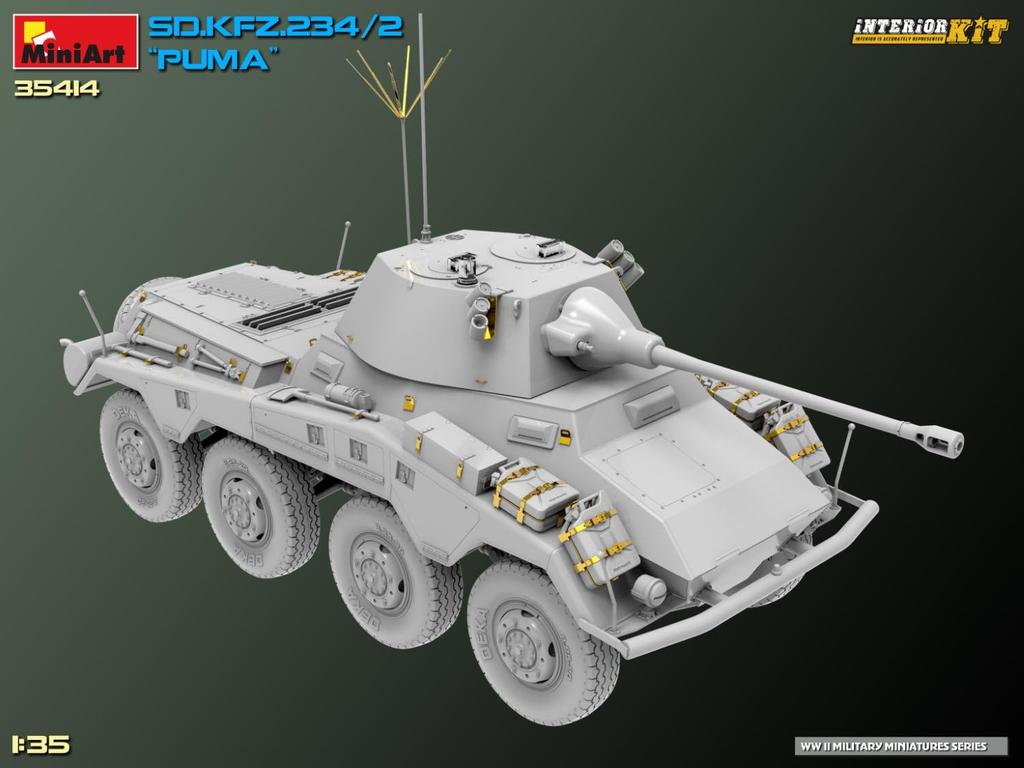 Miniart 1/35 German Sd.Kfz.234/2 Interior Kit Plastic Model Kit MA35414