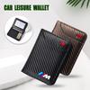QNLT6 Carbon Fibre Wallet Car Driver License Credit Card Leather Bag For BMW M X2 X3 X5 X6 G30 E30 E36 50th Anniversary 3 5 6 7 Series