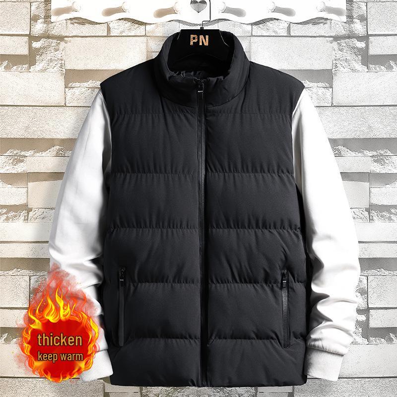 Popular Plus Size Men's Casual Vest - Loose and Warm Down Cotton for Autumn/Winter
