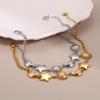 GEMCHIC Women's Stainless Steel Star Moon Sun Bracelet Fashion Luxury Jewelry for Women Hypoallergenic Titanium Steel