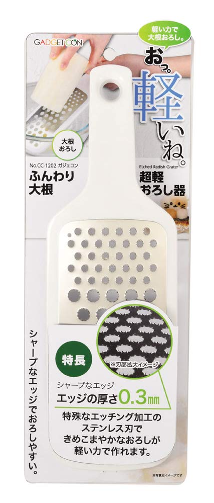 Pearl Metal 27cm x x Radish Gadgetcon (PEARL METAL) Grater, White, (L) 9.8cm (W) 2.5cm (H), Fluffy, Ultra-Light Grater, CC-1202 белый