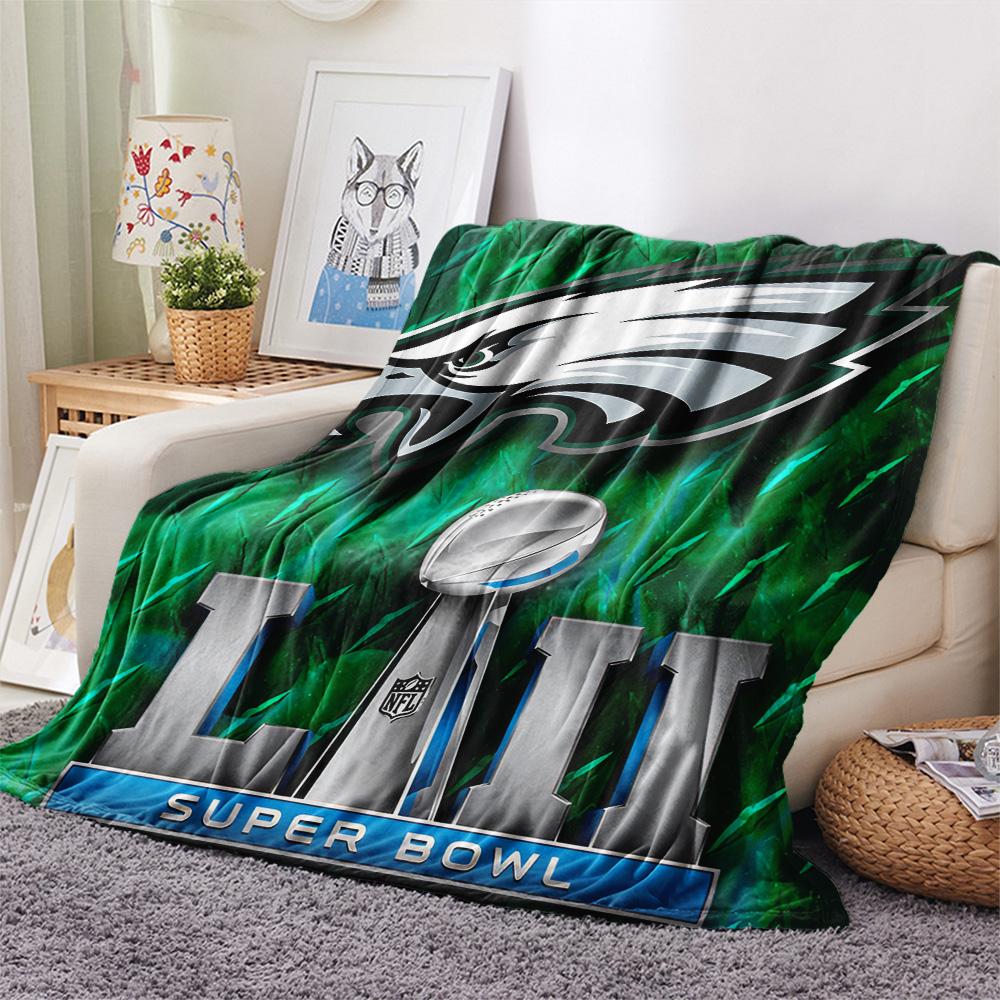 Philadelphia Eagles Print Flannel Blanket, High Quality Comfortable for All Seasons, Home Decor, Warmth and Comfort, Perfect for Christmas Gifts