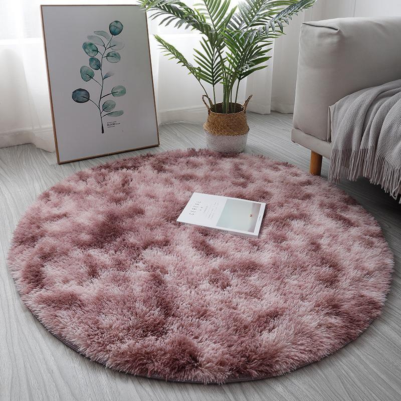 Silk Wool Plush Round Rug - Yoga Mat, Bedside Carpet, Hanging Chair Cushion, Cloakroom Foot Pad