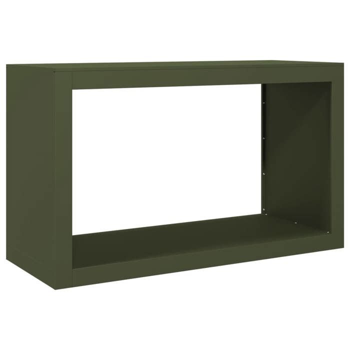 VidaXL Portant de bois de chauffage vert 100x40x60 cm acier, magasin de bûches, porte-bûches de cheminée, support de bûches, 850985