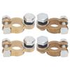 4pcs Battery Cable Terminal 300A Brass Battery Terminal Connector M10 for Automobiles Trucks Caravan