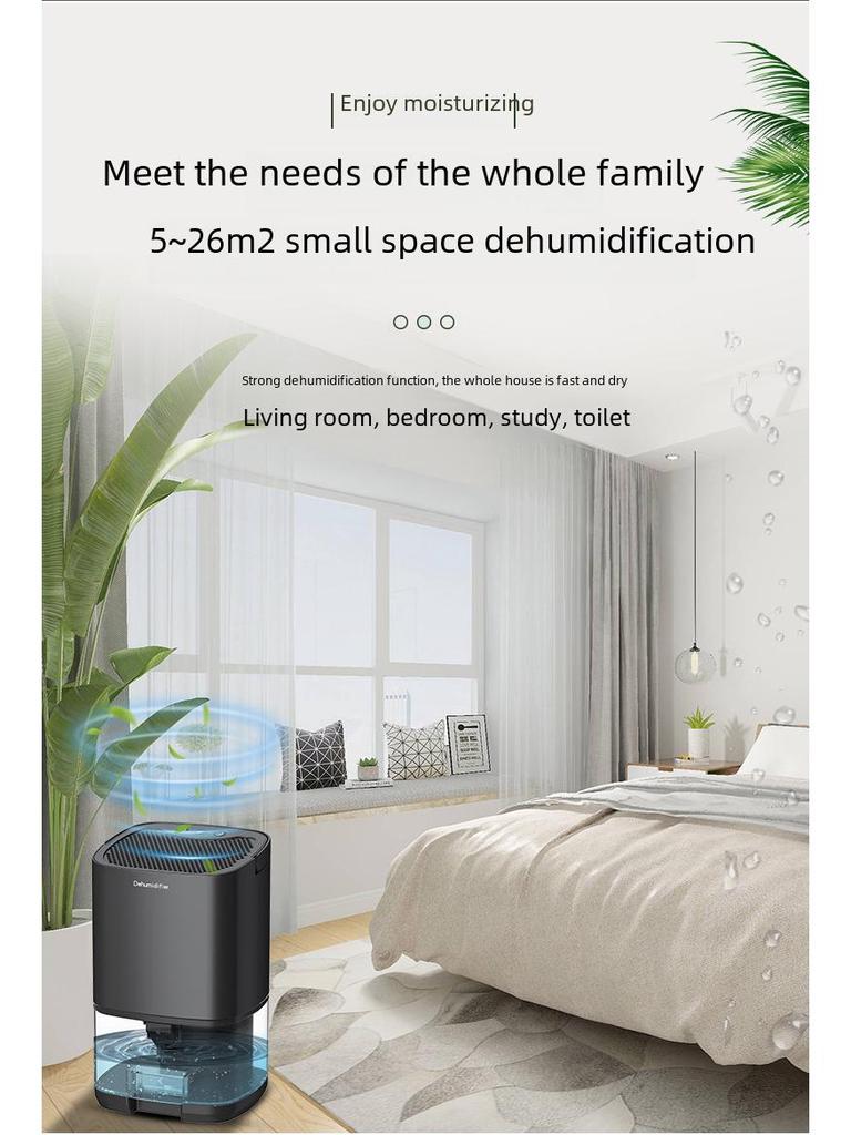 350ml/Tag Leiser Mini-Luftentfeuchter für Zuhause & Schlafzimmer