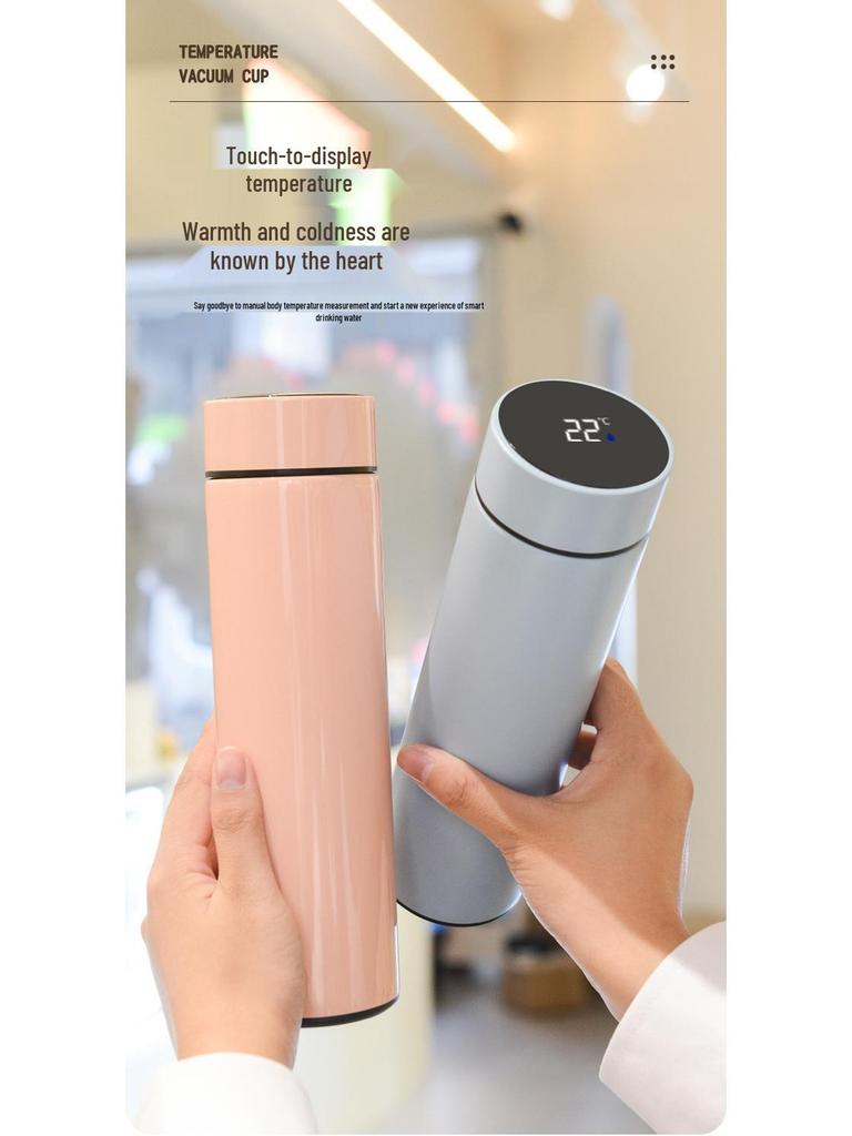 Stainless Steel Insulated Mini Pocket Cup with Smart Display - Perfect Drink Cup Gift for All Ages