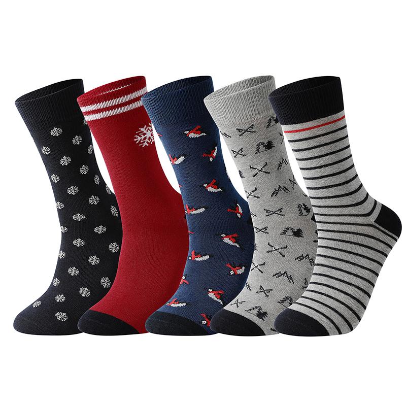 10 Pairs Men's Socks Cotton Business New Fashion Funny Sock With Print Animals Cartoon Middle Sock Male Casual Dresses Clothing