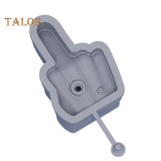 Silicone Ice Tray Middle Finger Thumb Ice Cube Mold BPA-Free Easy-Release Leak-Proof Dishwasher Safe Ice Maker for Whiskey Cocktails Coffee Drinks